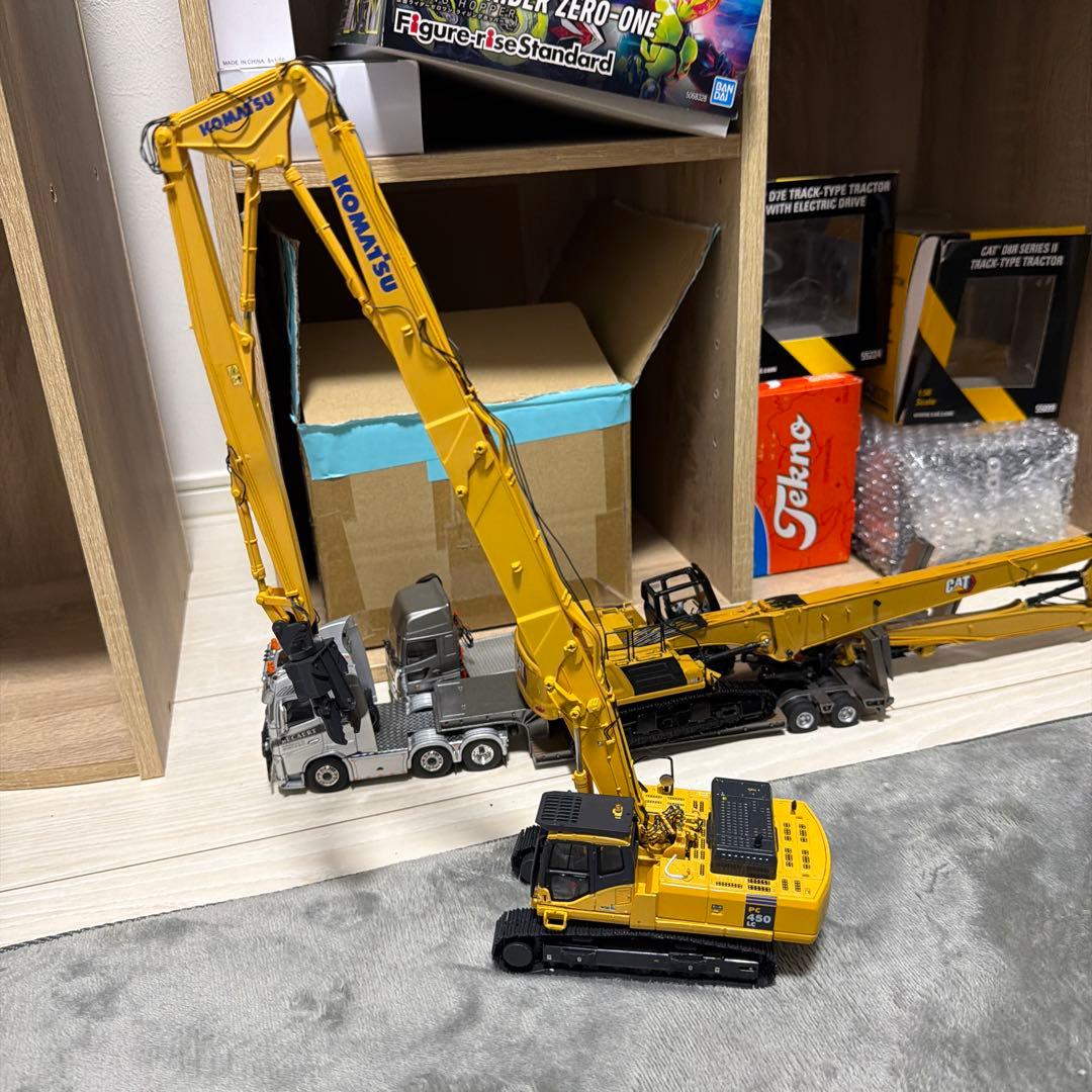 重機ケンクラフトトレーラー白セットとコマツPC450セット