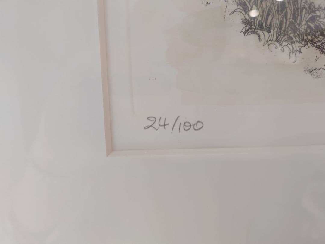 作者不明の風景画　額縁込み　絵画