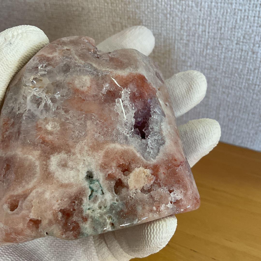 高品質希少ピンクアメジスト、ザクザクジオード、ドゥルージーとても綺麗383g