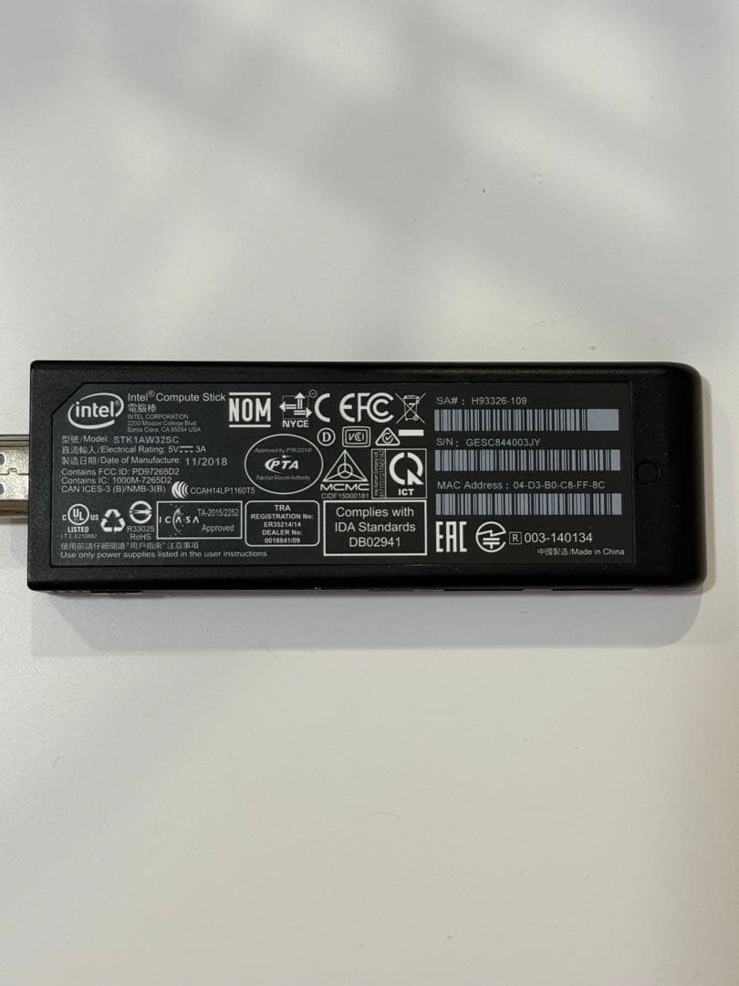 Intel Compute Stick＋Anker 急速充電器セット