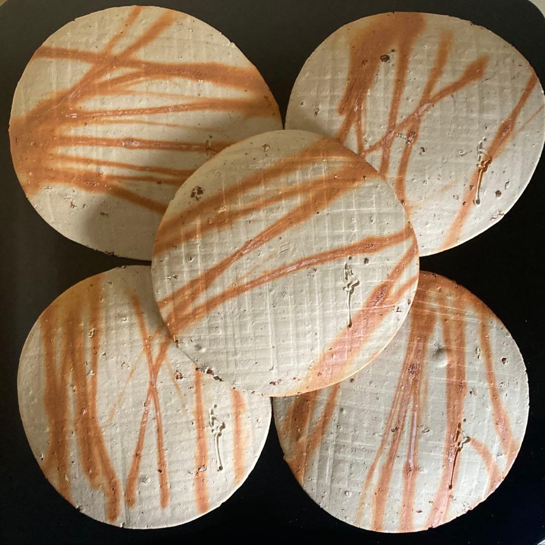 備前焼 bizenyaki 緋襷 ひだすき 高原卓史 泰山窯 平鉢 5枚揃