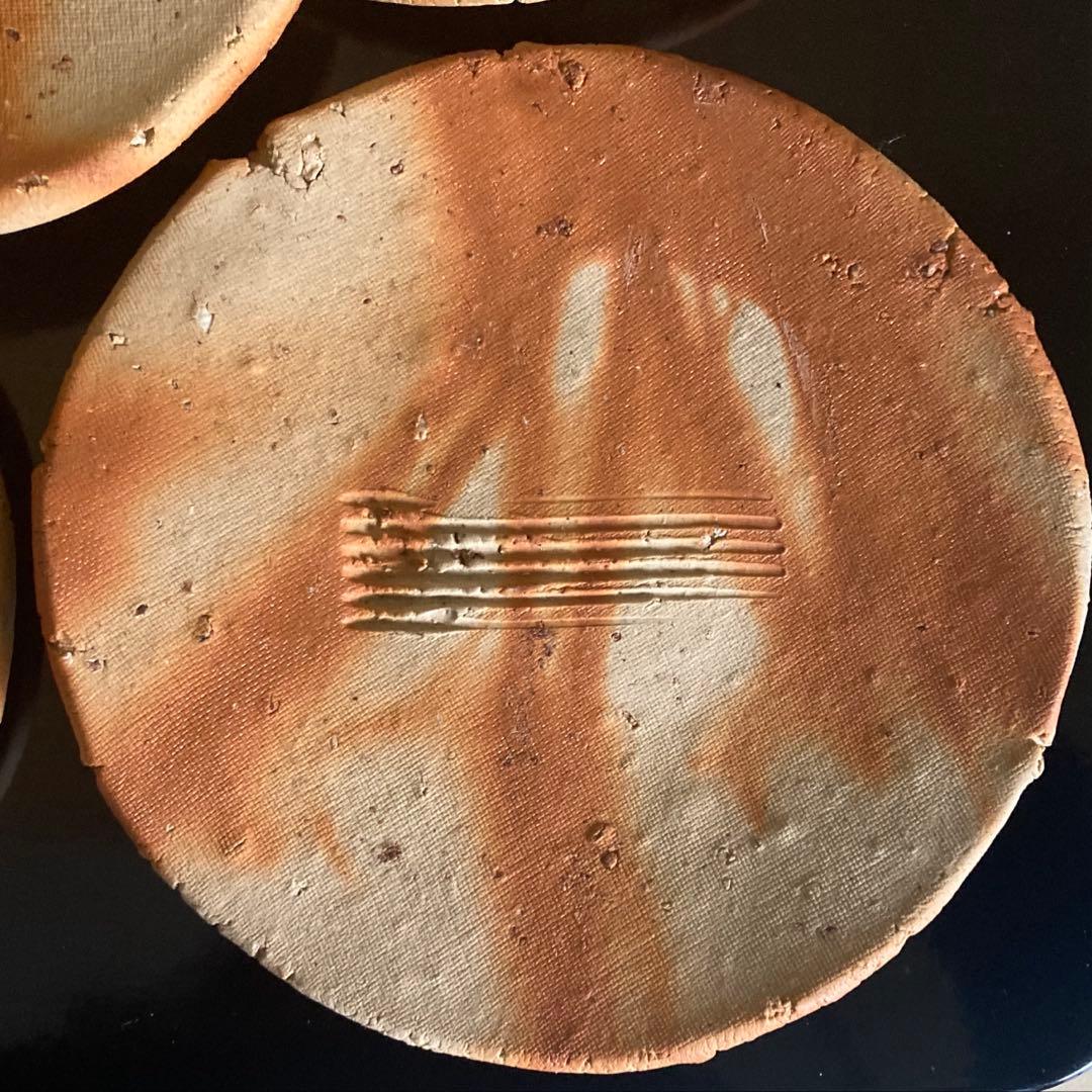 備前焼 bizenyaki 緋襷 ひだすき 高原卓史 泰山窯 平鉢 5枚揃