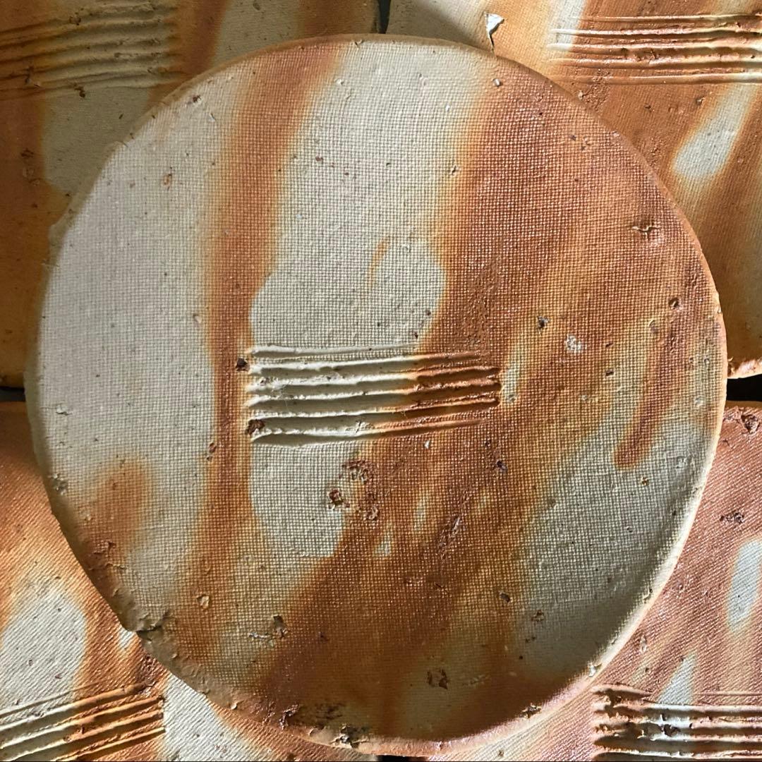 備前焼 bizenyaki 緋襷 ひだすき 高原卓史 泰山窯 平鉢 5枚揃