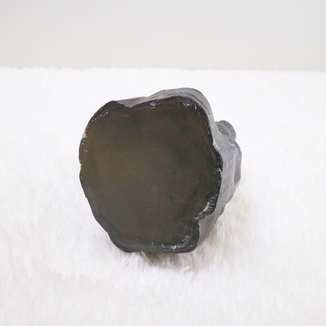 渡辺環水 猿 王者 鉄製 置物 オブジェ 像 金属工芸 レトロ ビンテージ