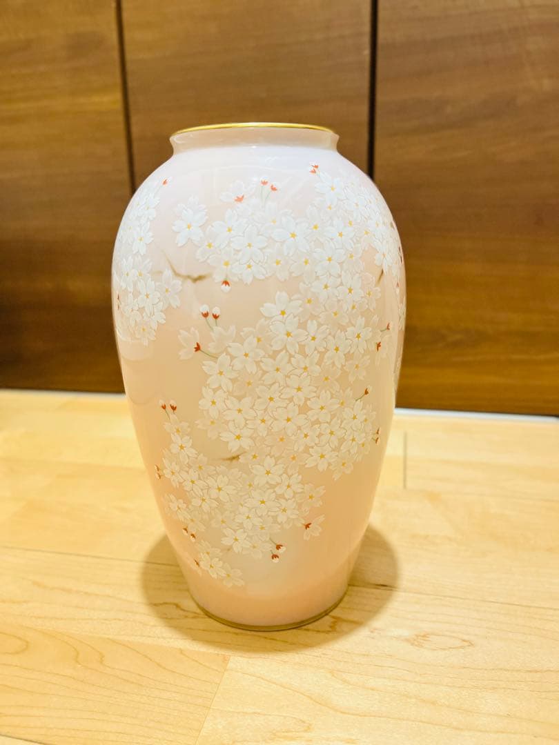 【新品】香蘭社　吉野桜　花瓶　日本製