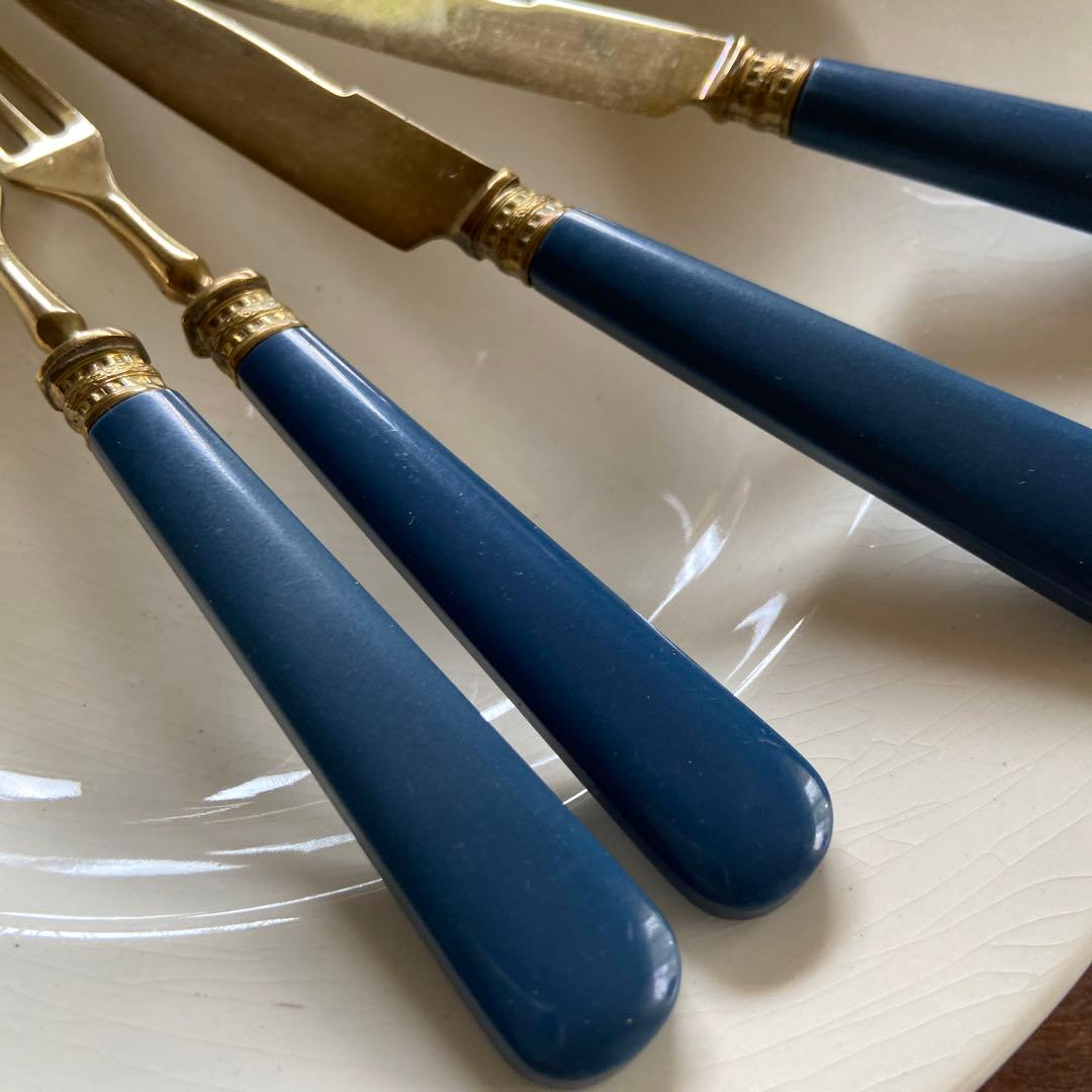 ベークライト　ナイフとフォークセット　フランスアンティーク　a86