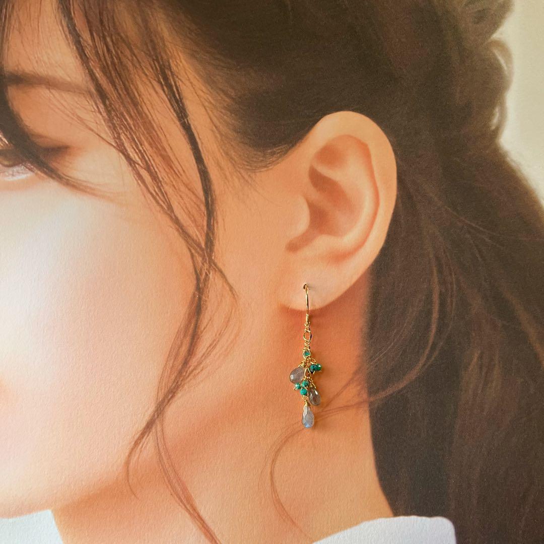 1567 ラブラドライトのピアス