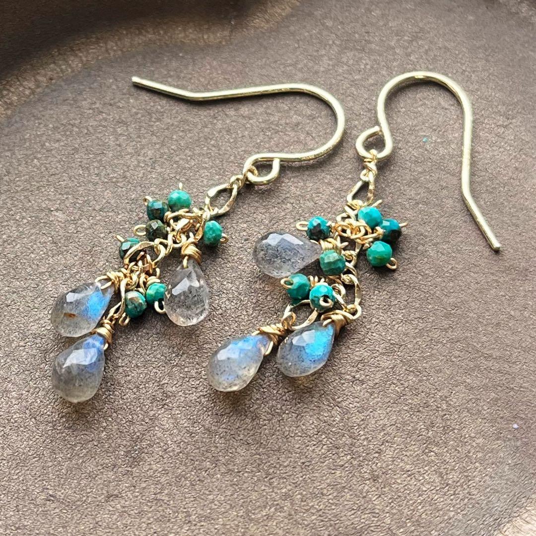 1567 ラブラドライトのピアス