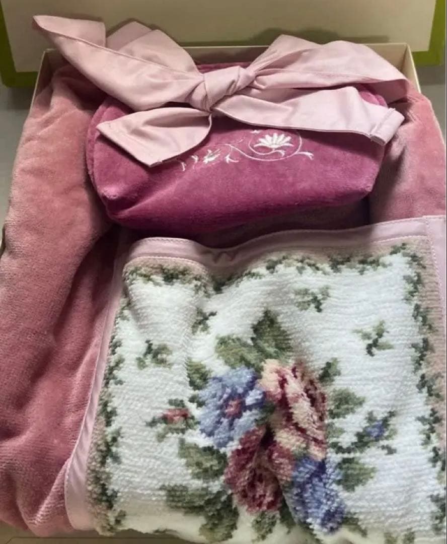 HOTMAN ホットマン　エプロン&ポーチ　シェニール織　薔薇　タオル地エプロン