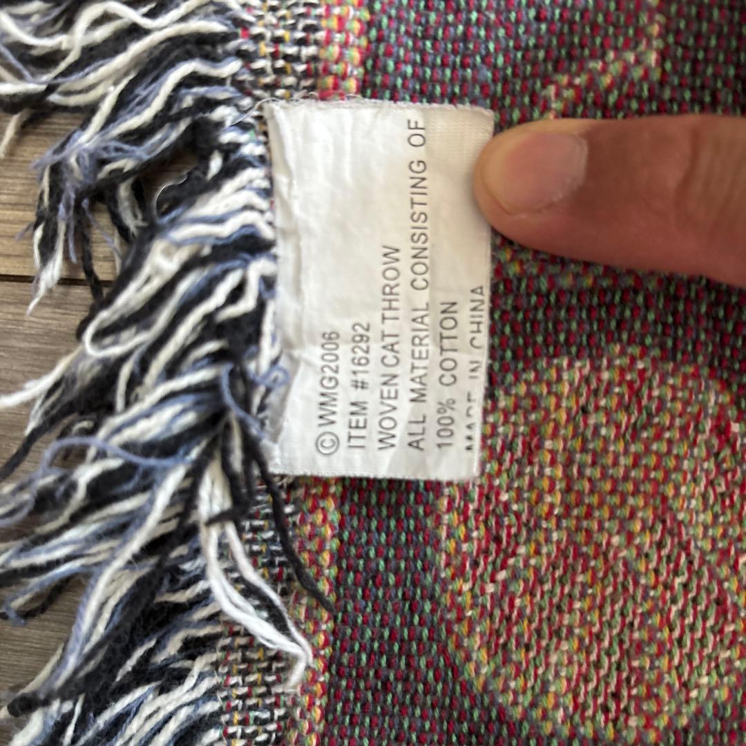 猫のイラストブランケットタペストリーアメカジビンテージ黒猫マンチカンぬこ