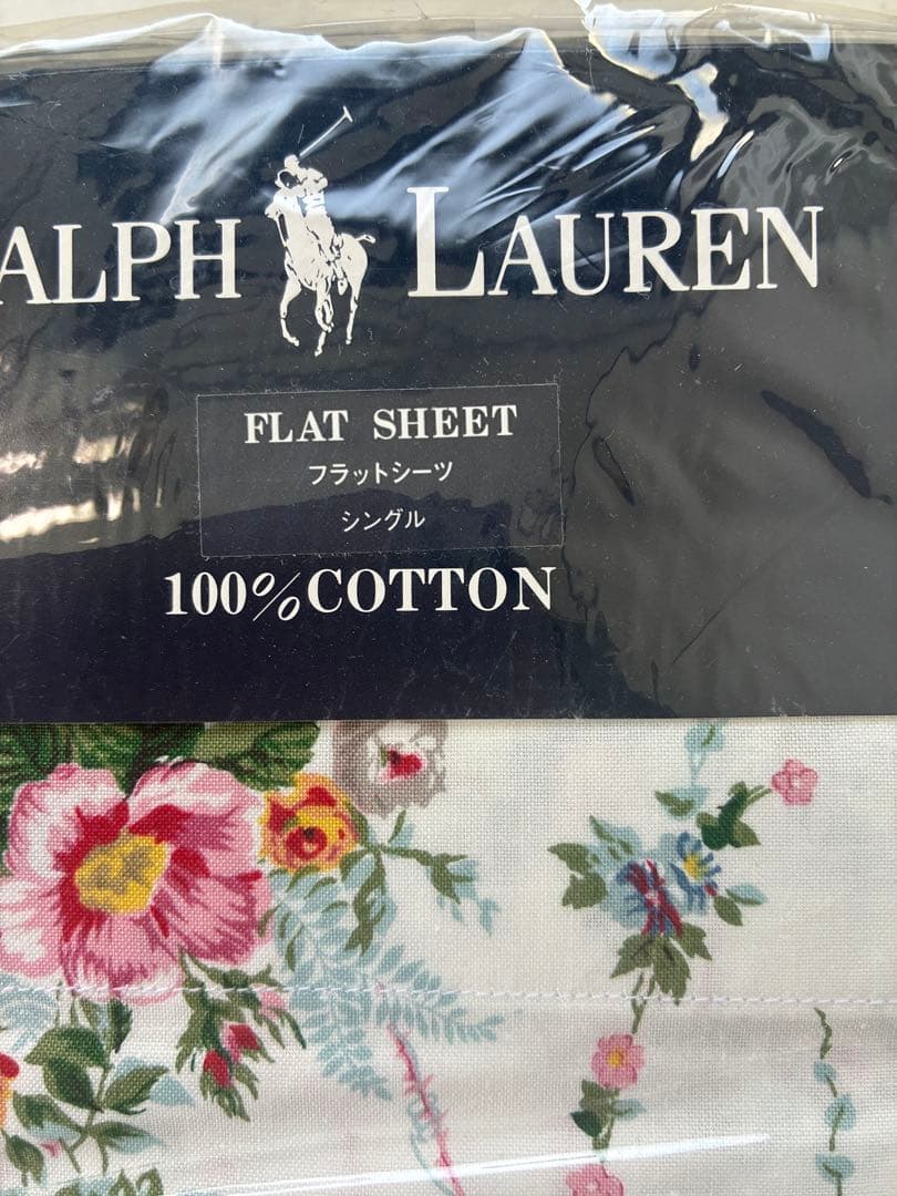 新品未使用品　Ralph Lauren シーツS ブレイン柄　156X280cm