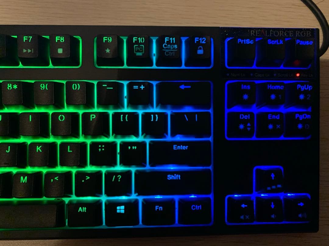 東プレ REALFORCE RGB TKL 英語キーボード