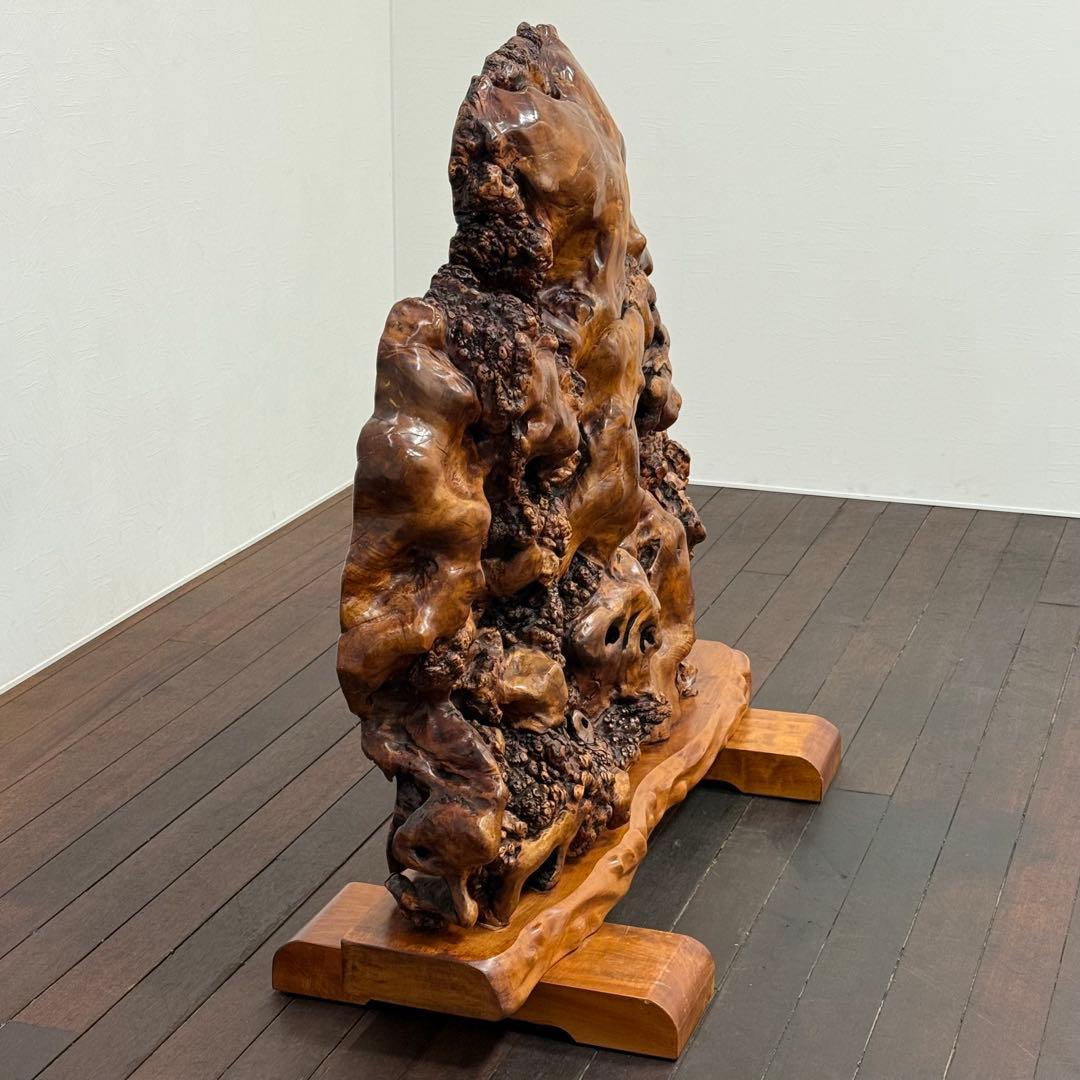 H21K45 巨大 天然木 瘤 衝立 コブ 木製オブジェ