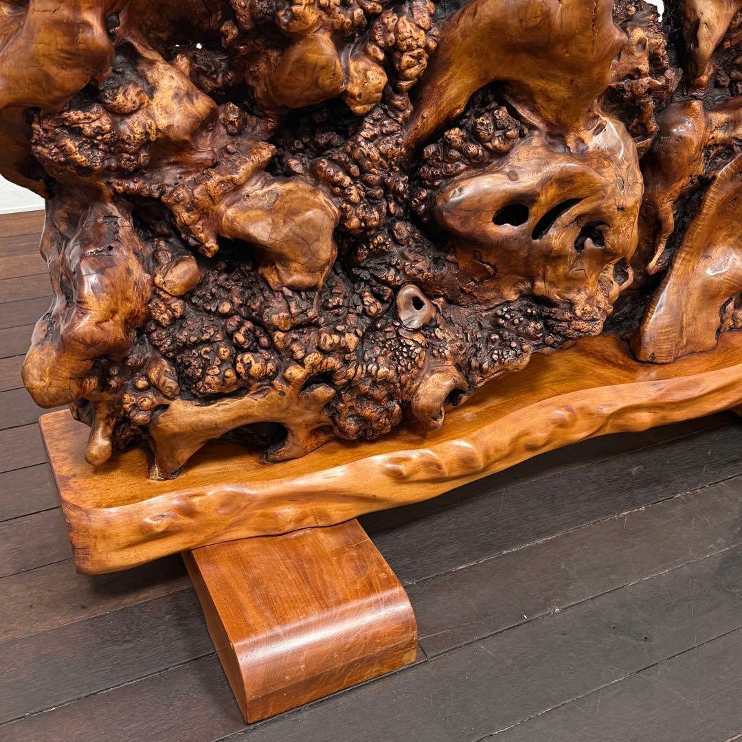 H21K45 巨大 天然木 瘤 衝立 コブ 木製オブジェ