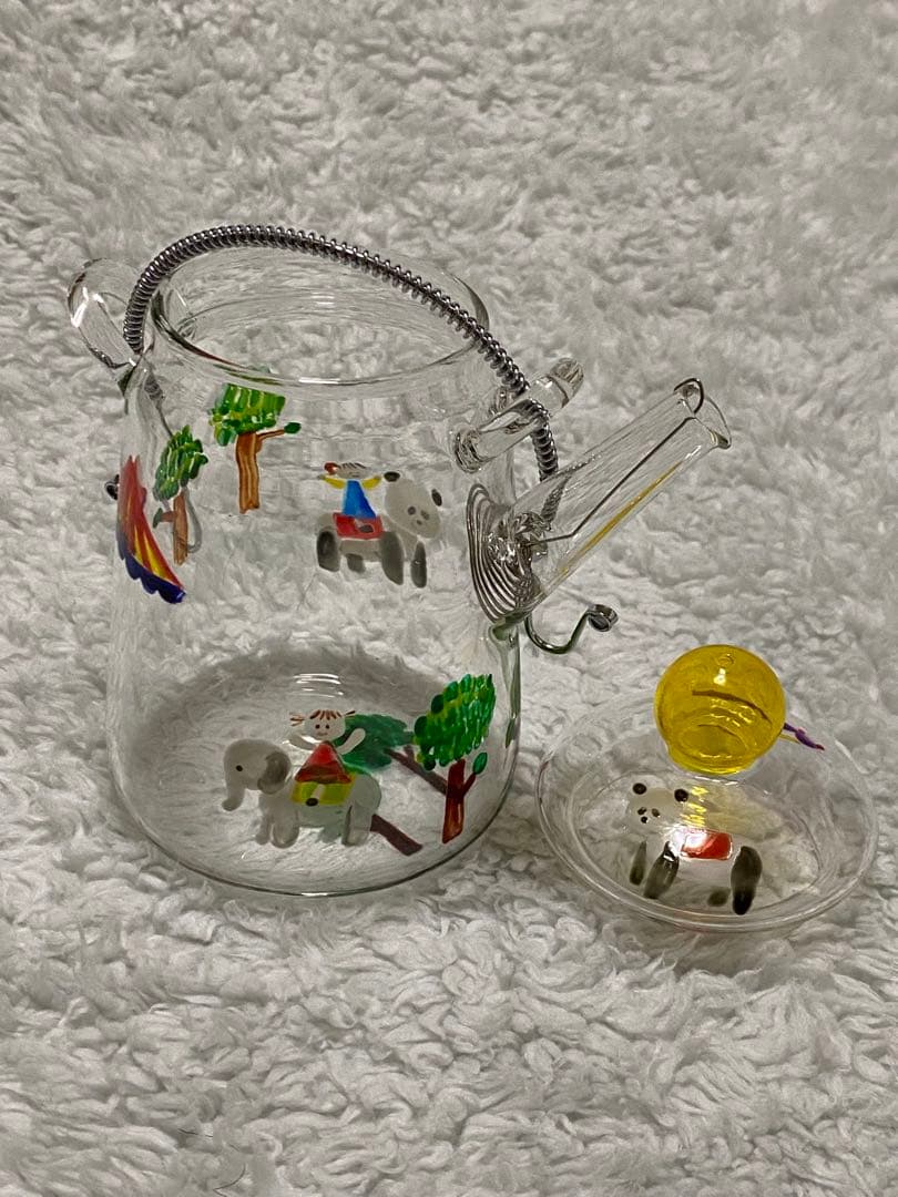 チイラボ　cyilabo 絵付けグラス　お茶　紅茶　ガラスポット