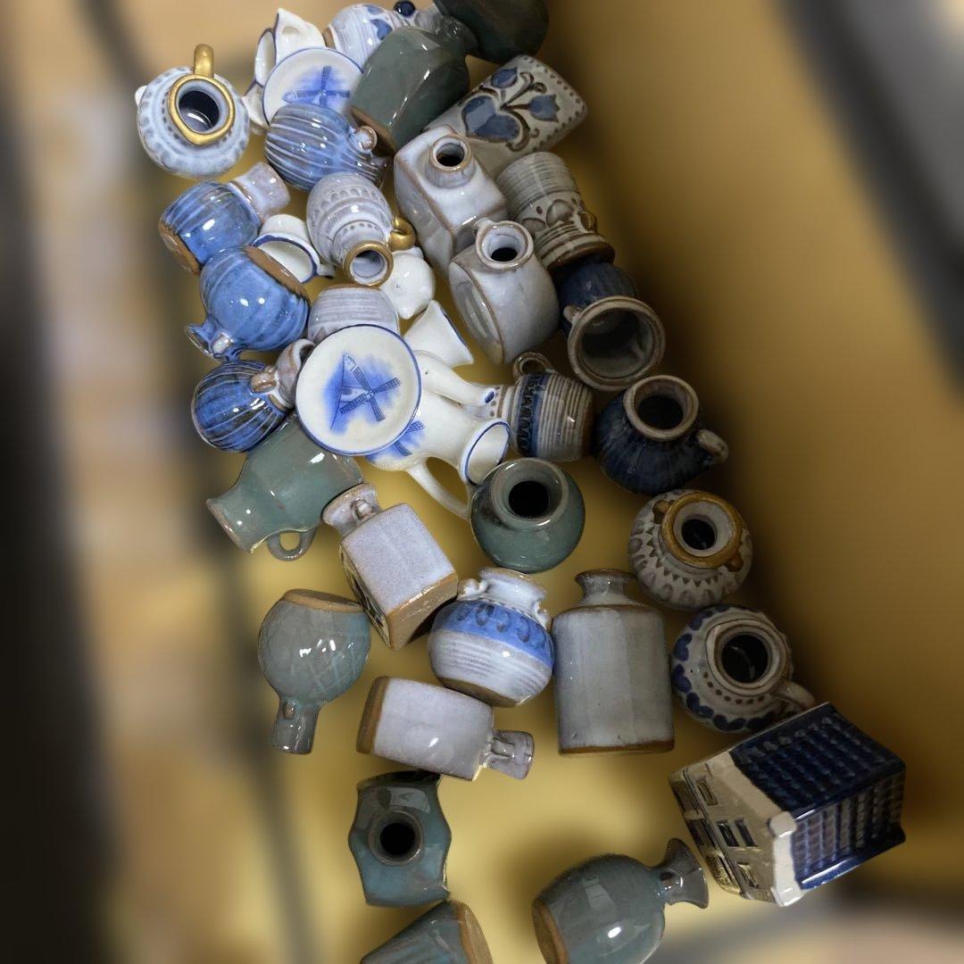 陶器のミニチュアの置物　だいたい35点セット　アンティーク　かわいい