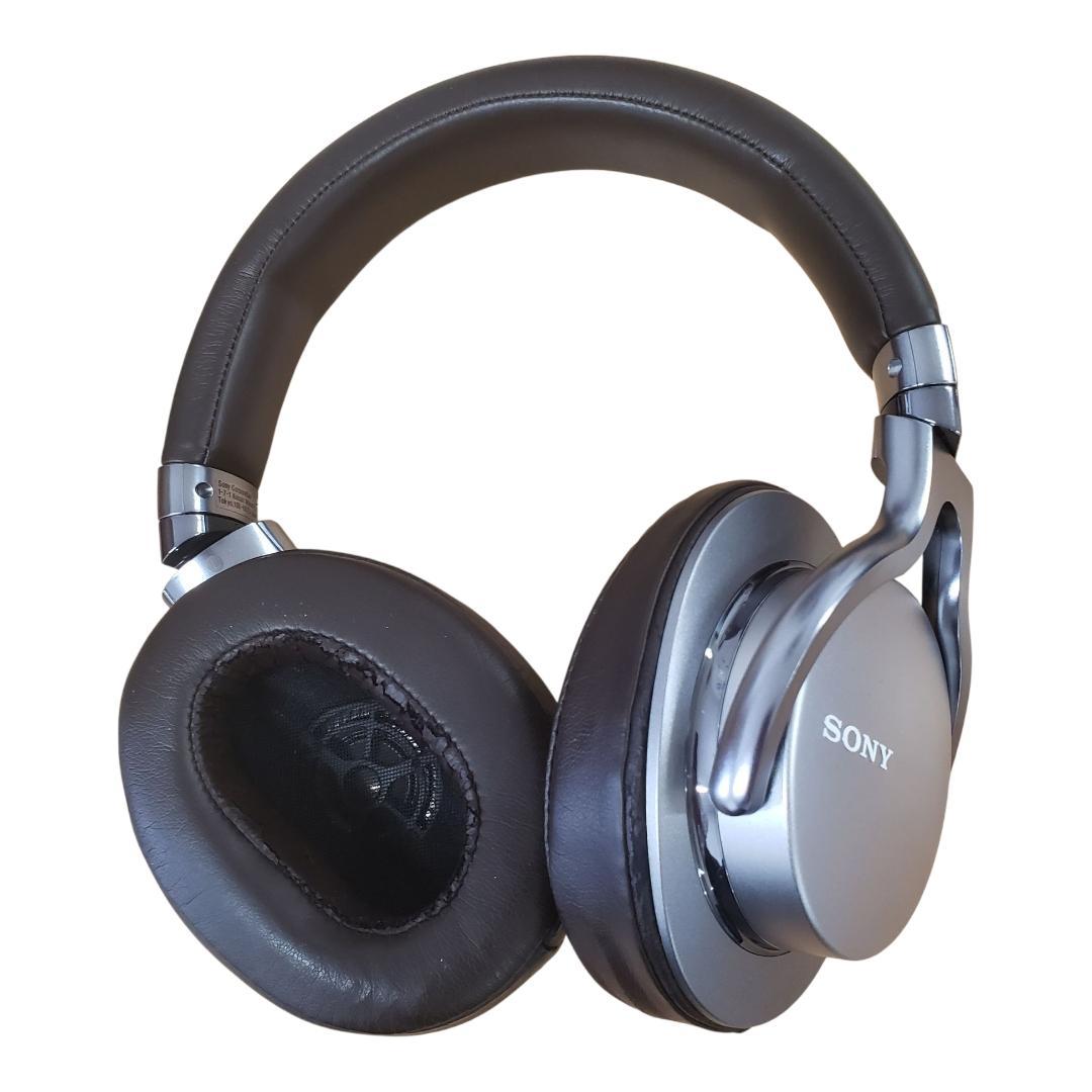 SONY MDR-1A 有線ヘッドホン シルバー 代替新品イヤーマフ付