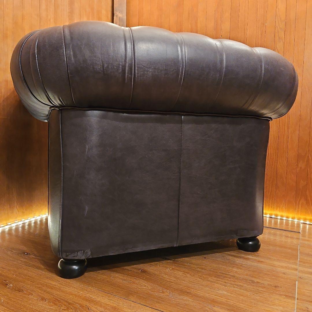 チェスターフィールド　本革ソファ　レザーソファ　A