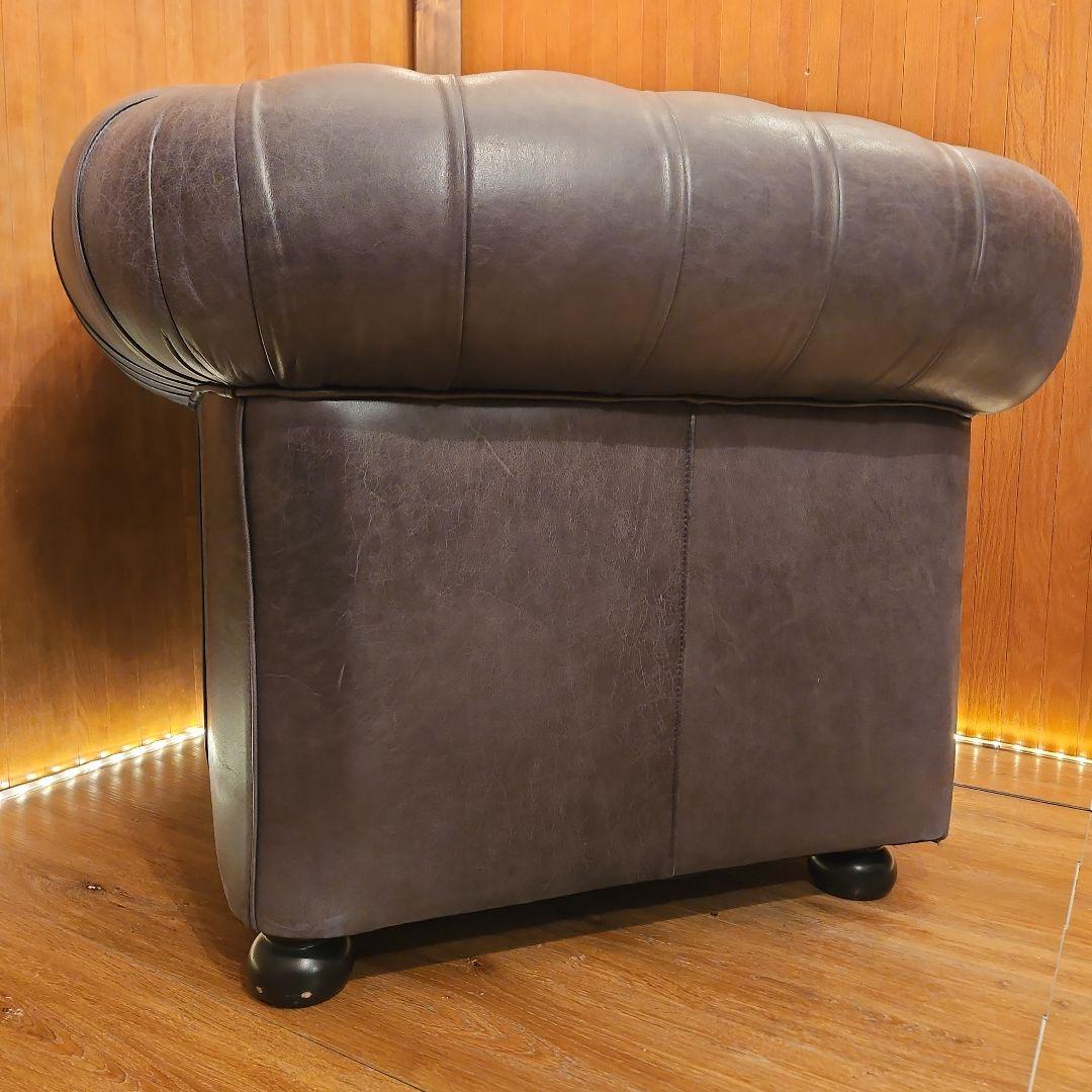 チェスターフィールド　本革ソファ　レザーソファ　A