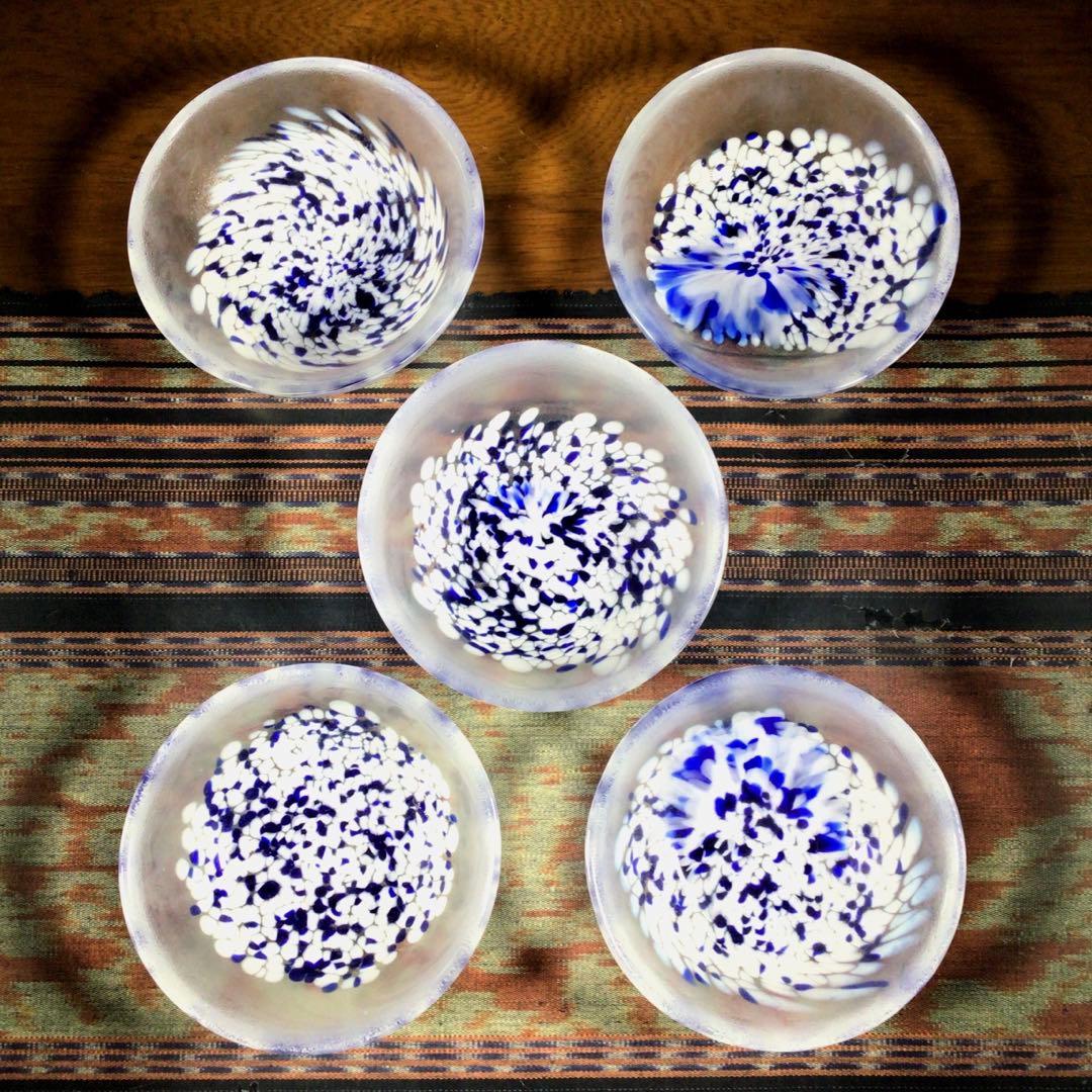 安藤硝子　小鉢　5枚