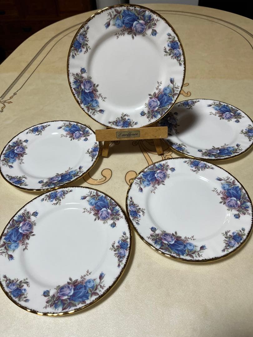 ロイヤル・アルバート ムーンライトローズ ケーキ皿 デザートプレート 5枚