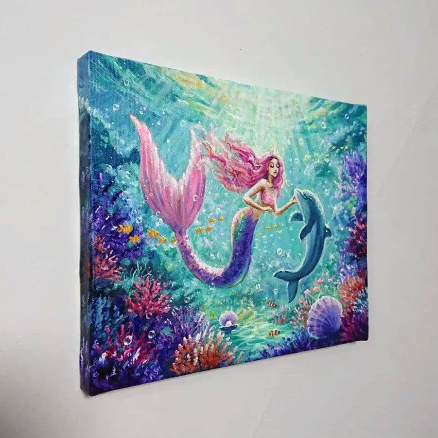 【Princess】アクリル画 F3 風景画 絵画