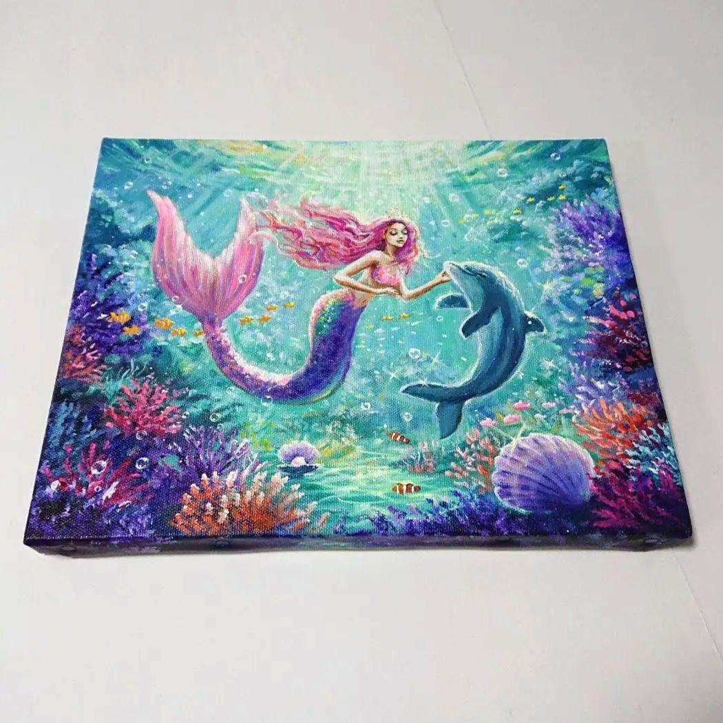 【Princess】アクリル画 F3 風景画 絵画
