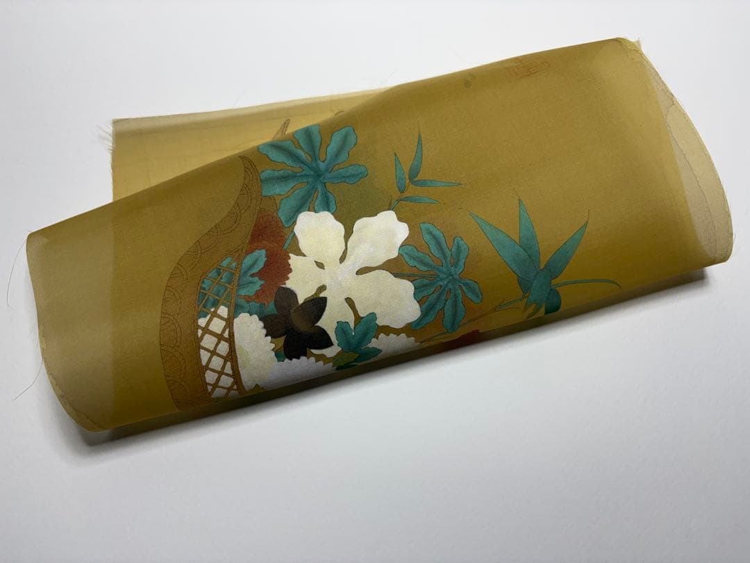 花籃図　水墨画　肉筆絵画　宋画　模写