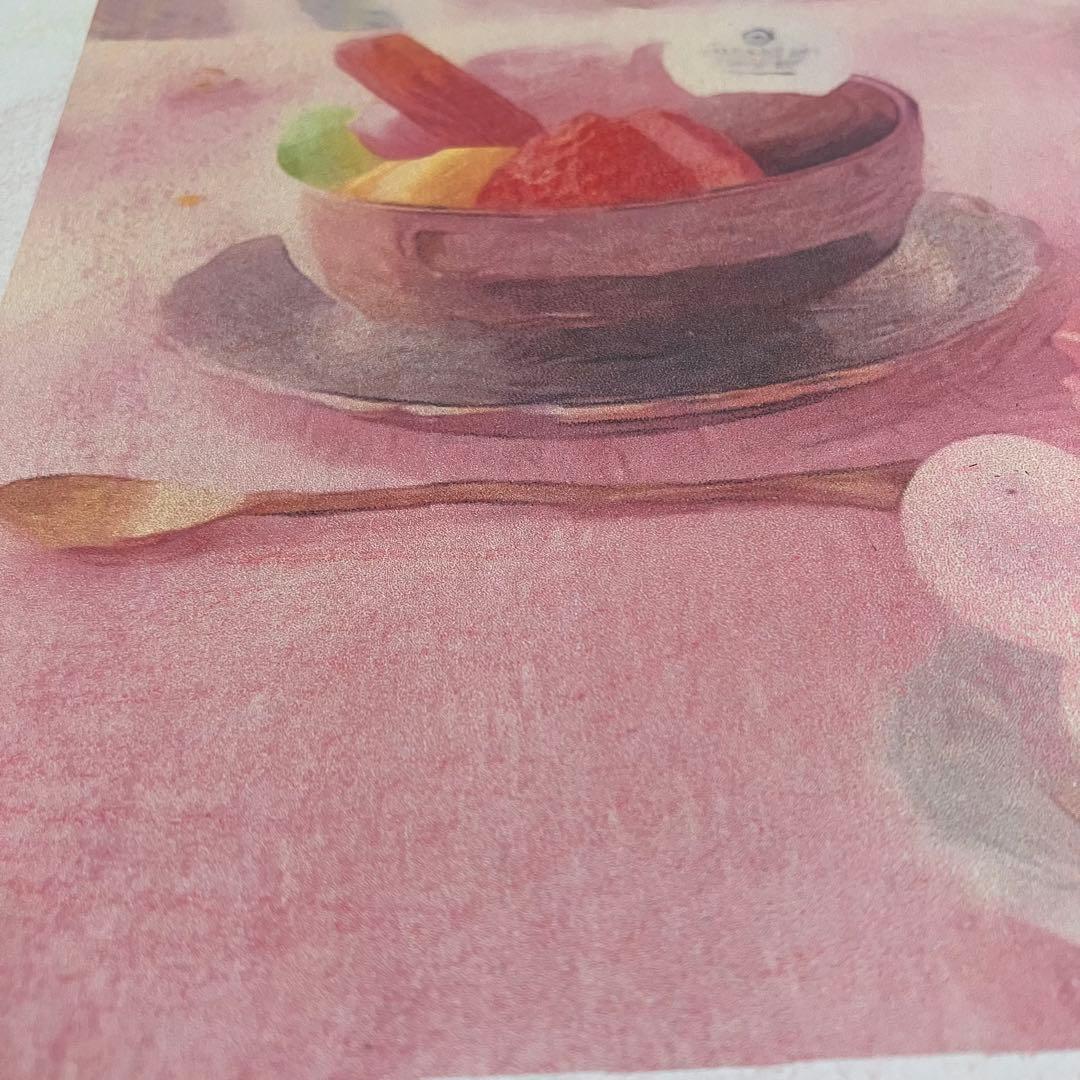 スイーツアート5 パステル画　額縁寸法32.7㎝×24.0㎝×1.5㎝