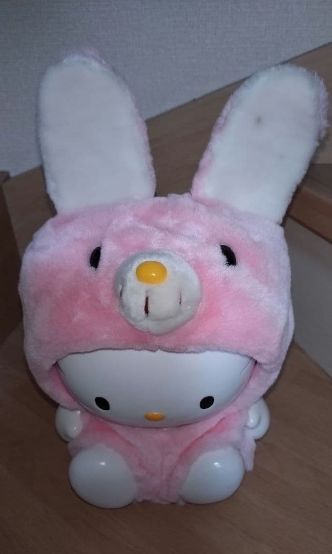 【1999年】うさ耳　着ぐるみ　キティ貯金箱　ソフビ　ご当地キティ　当時物