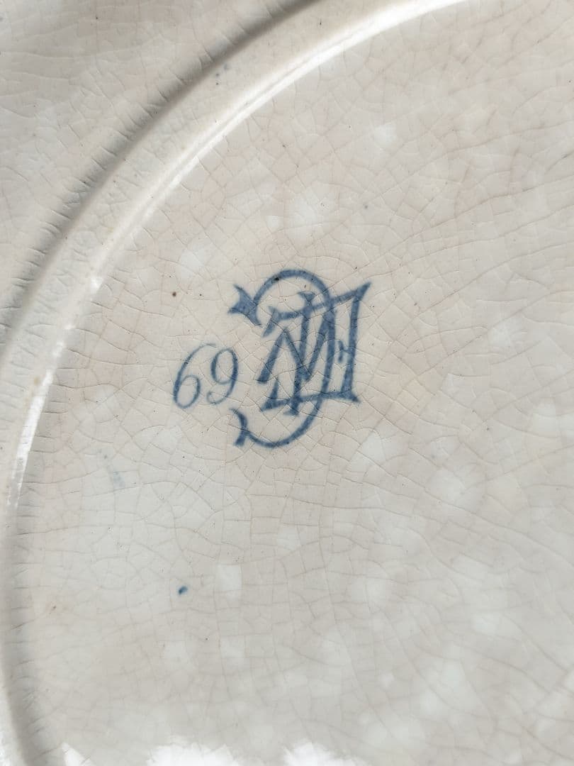 アンティーク　フランス　ジアン　絵皿3枚 22.5cm