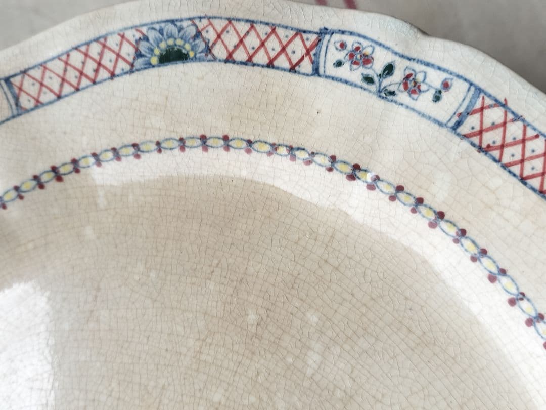 アンティーク　フランス　ジアン　絵皿3枚 22.5cm