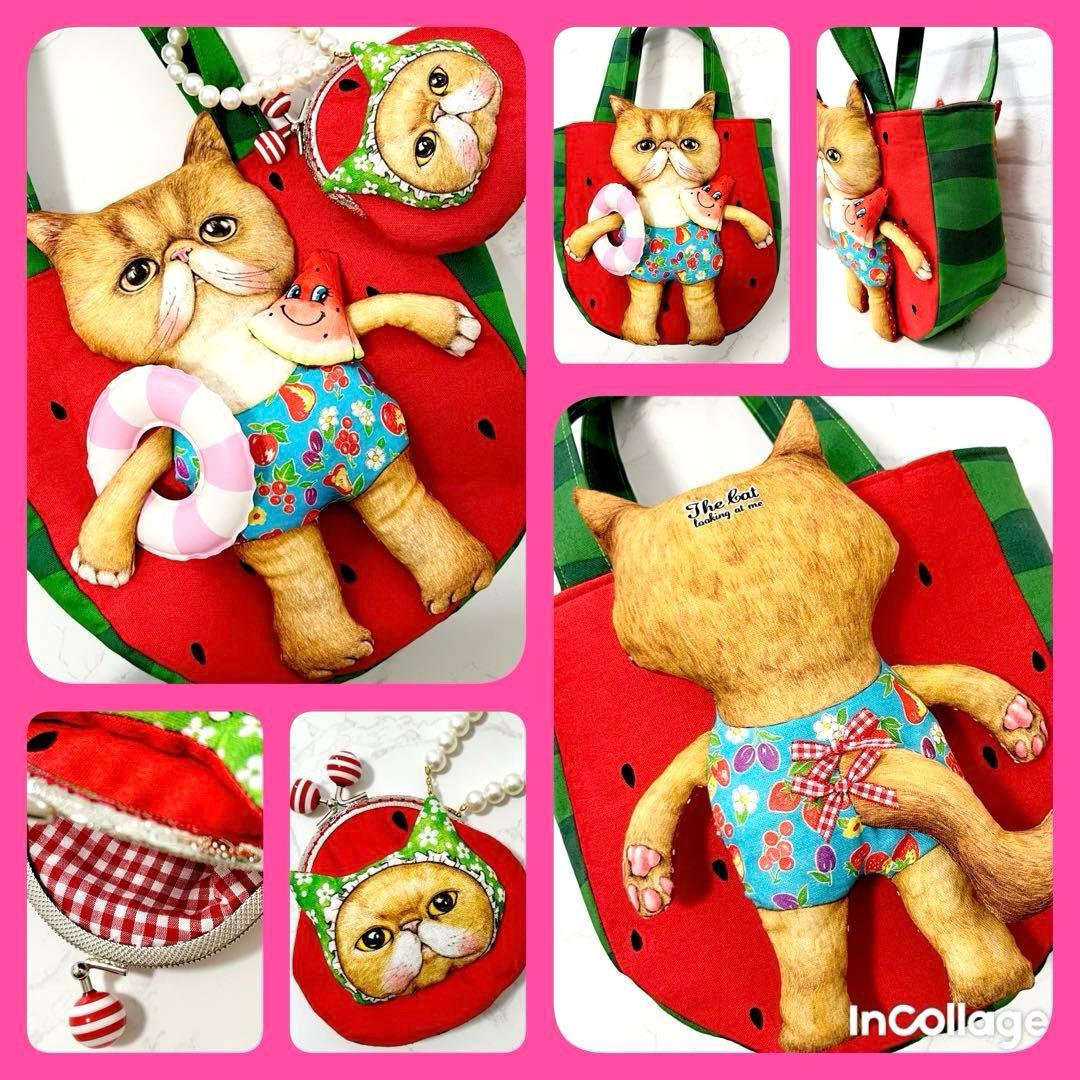 ゆ*ら様 コヤンイサムチョン♡BIGぷっくりクムくん♡スイカ♡ラウンドトートバッ