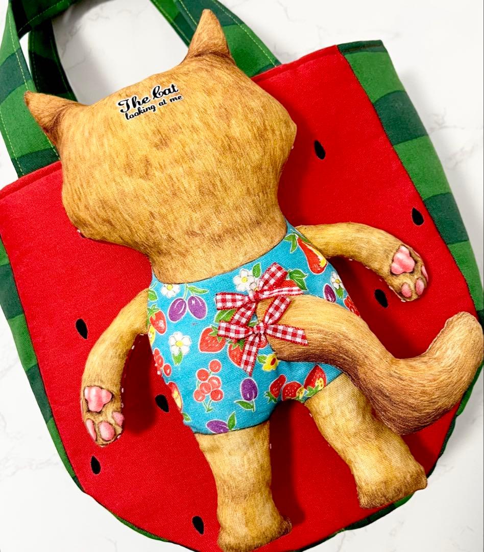 ゆ*ら様 コヤンイサムチョン♡BIGぷっくりクムくん♡スイカ♡ラウンドトートバッ