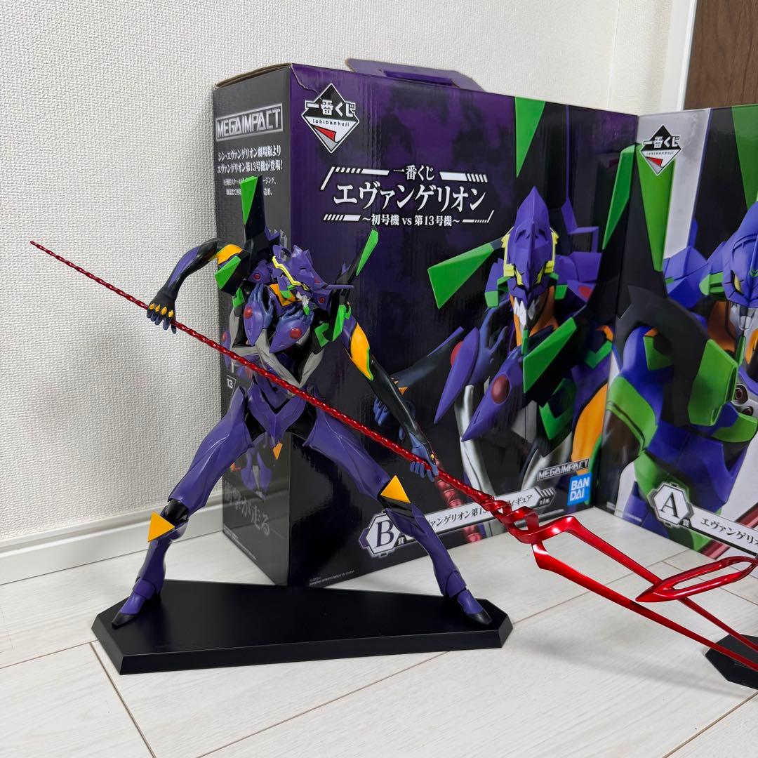 [美品] エヴァンゲリオン一番くじ　初号機VS第13号機　セット