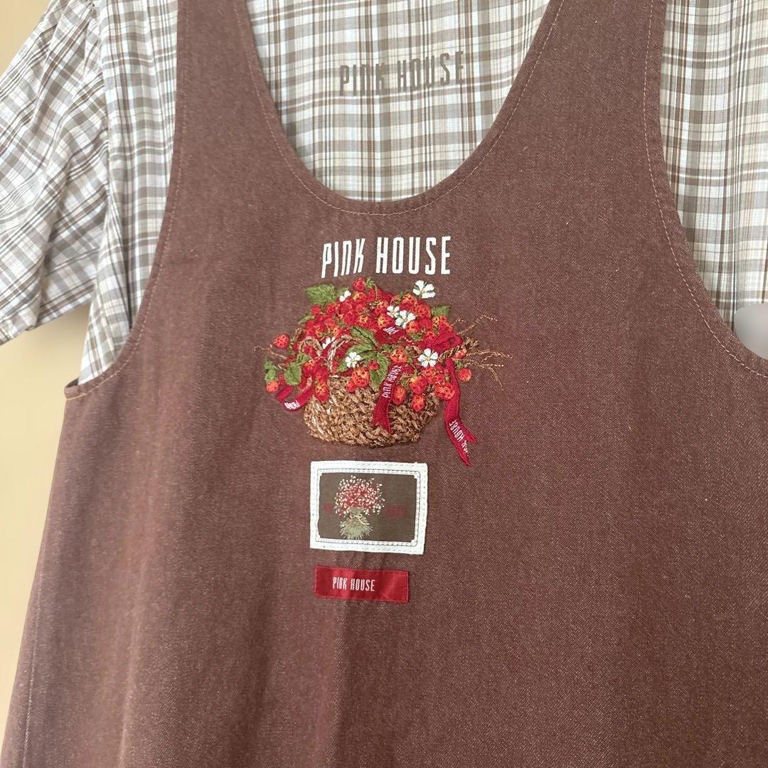 く*ん様 PINK HOUSE ダブリエ　リバーシブル苺総柄