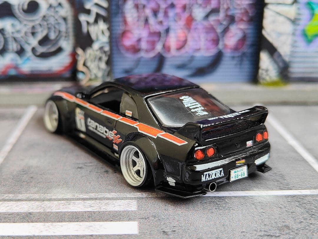 ホットウィールカスタム 日産 R33 GTR フルエアロ ☆深リム☆トミカ改造n