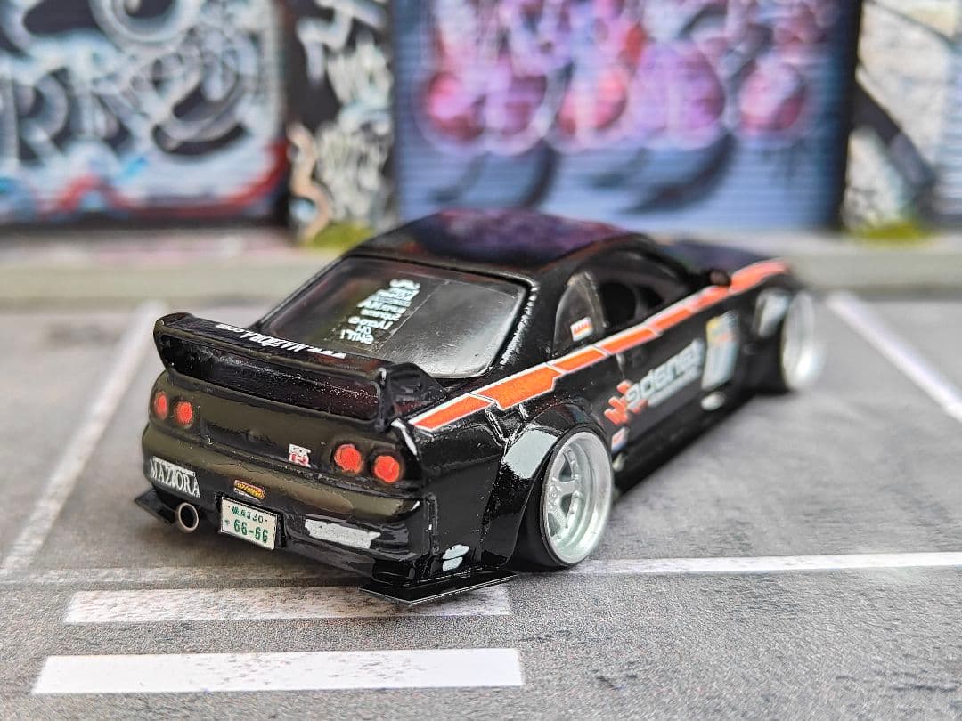 ホットウィールカスタム 日産 R33 GTR フルエアロ ☆深リム☆トミカ改造n