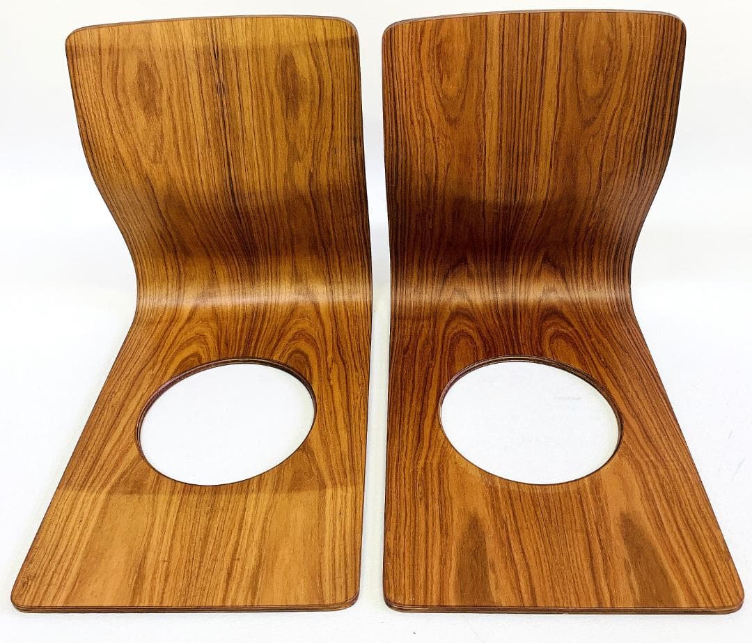 Tendo 天童木工 座椅子 2脚セット 藤森健次 曲木 ケヤキ ローズウッド①