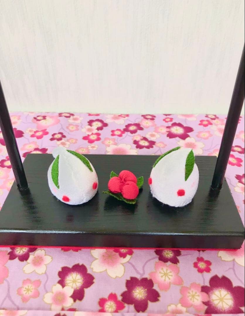 ちりめん細工飾り台3 吊るし飾り台　台座　ハンドメイド　飾り台