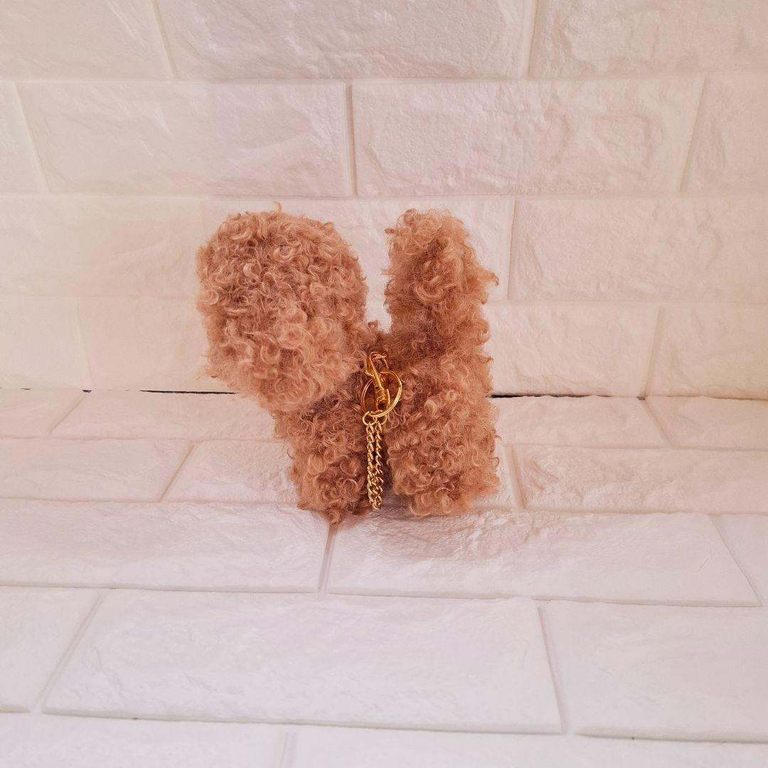 キーホルダーなぬいぐるみ、トイプードル、犬、ハンドメイド、オリジナル、リアル、