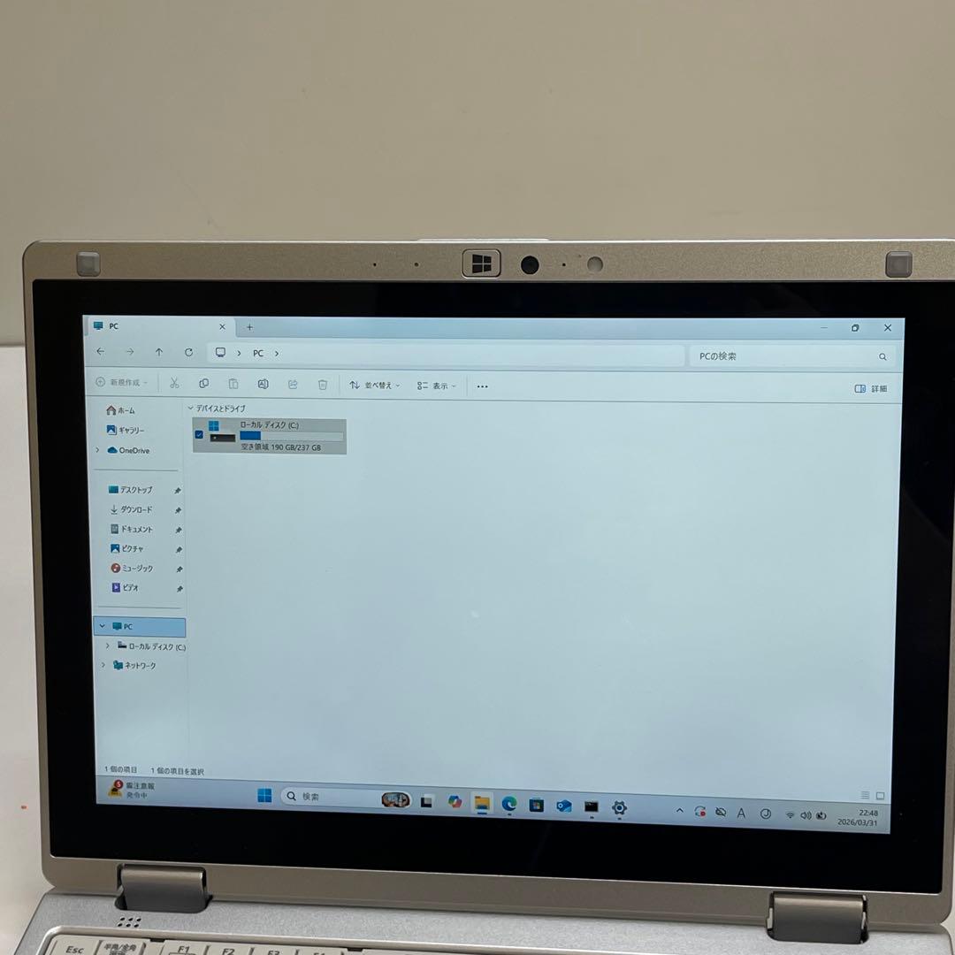 Windowsノート本体 PANASONIC CF-RZ6 i5-7Y57 8GB SSD256GB