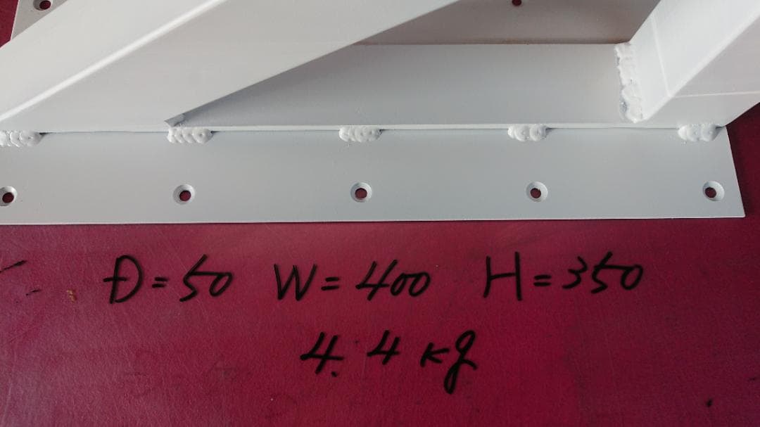 マットホワイトでアイアンな極太鉄脚♪ 50×400×350mm K型 2脚ver