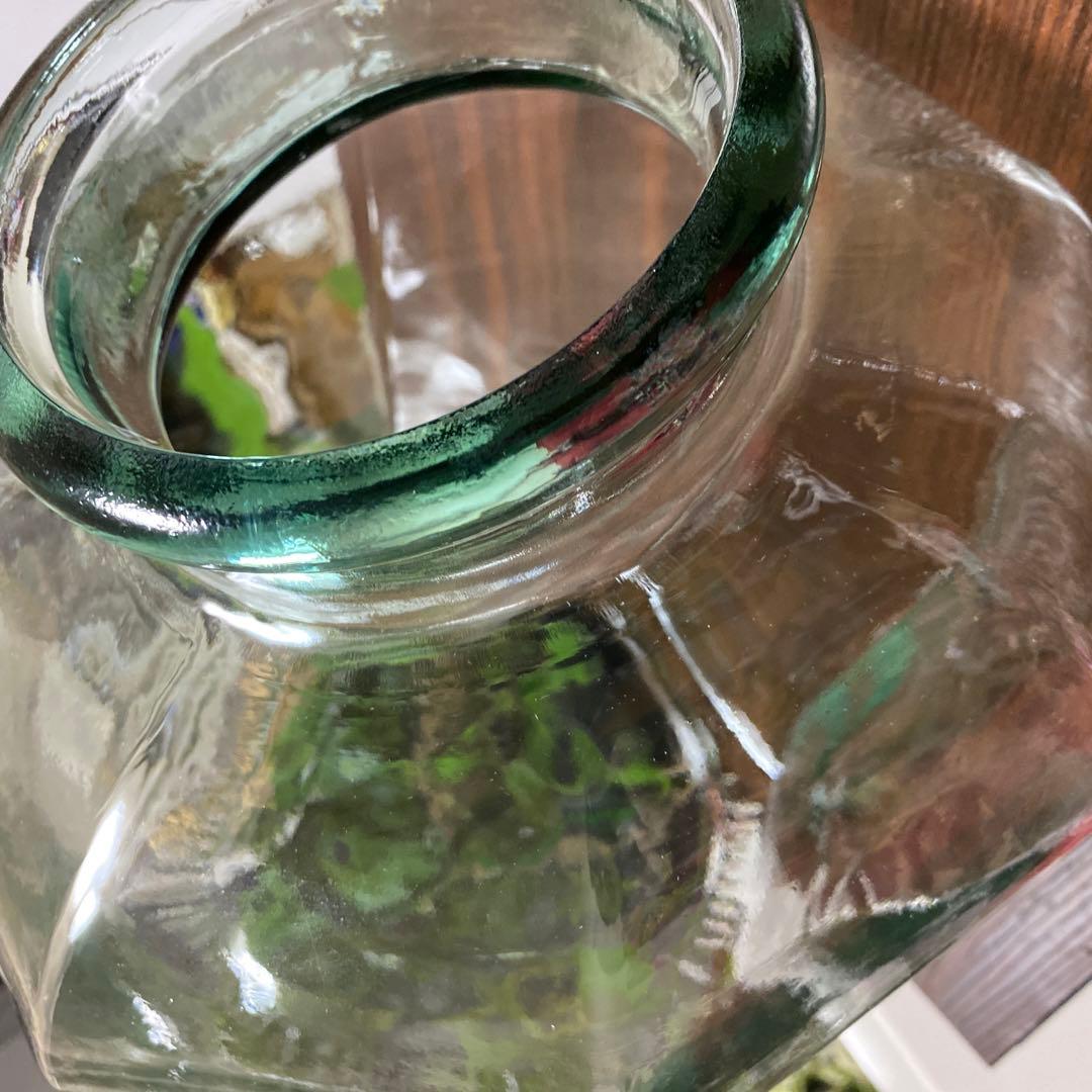 ガラス瓶　花瓶　デミジョン　特大　　　　　　　イタリア製　気泡　バブル　容器