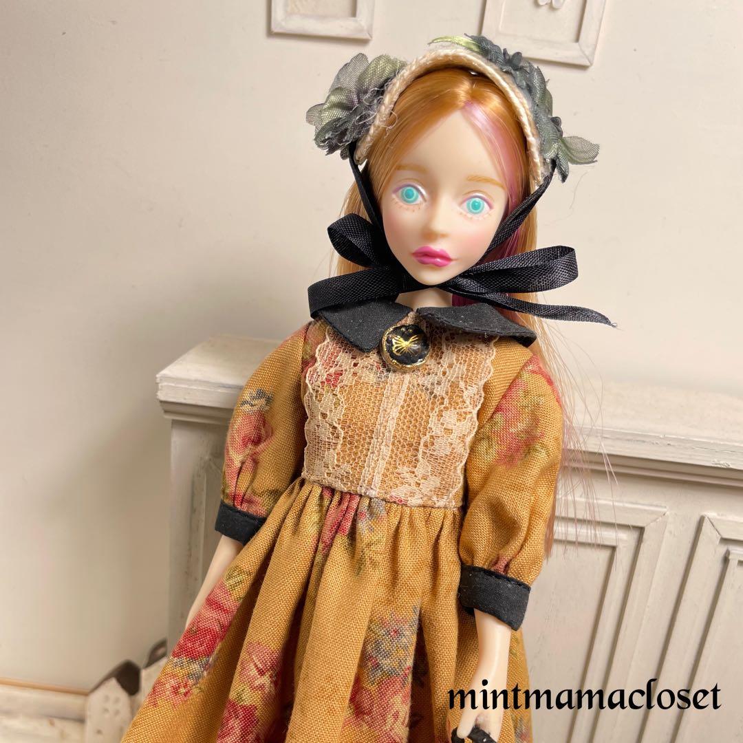 専用❾A 秋色ワンピース　ボネット&カゴバック