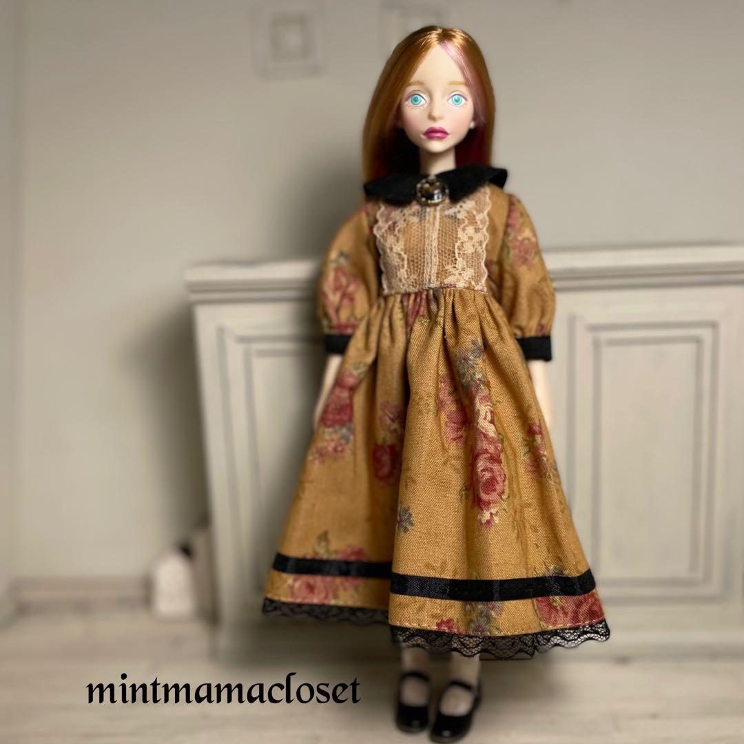 専用❾A 秋色ワンピース　ボネット&カゴバック