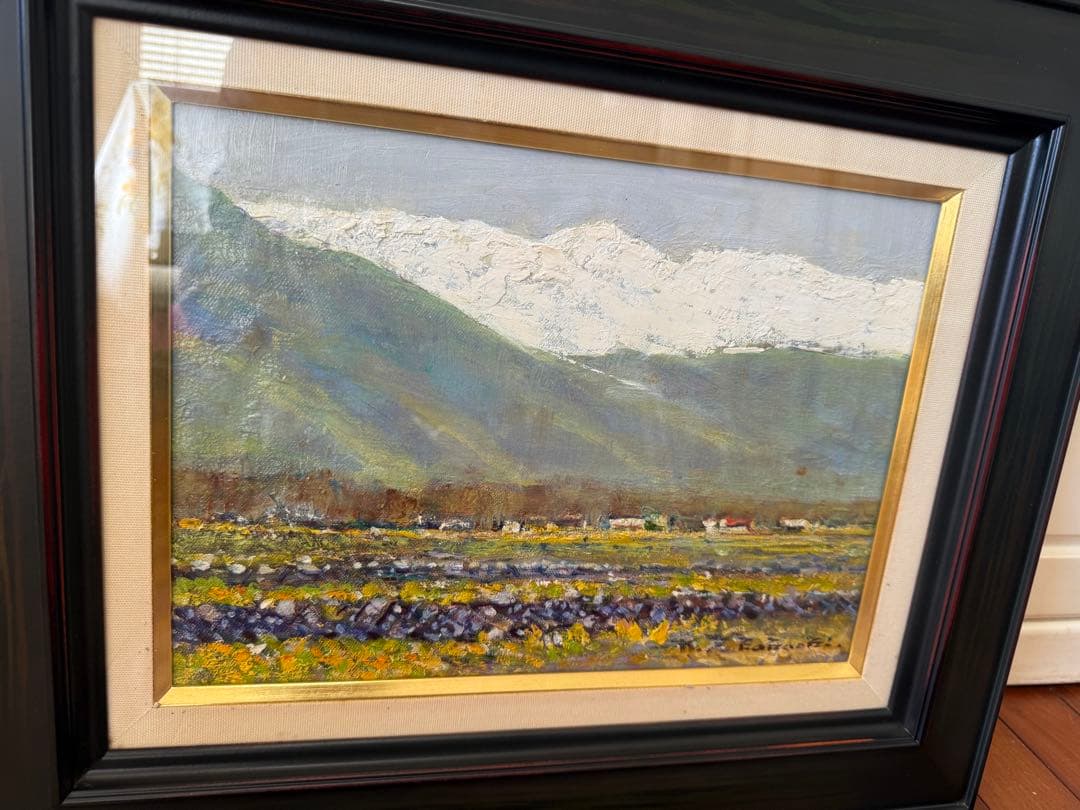 103.「秋色の北アルプス」髙橋一善 油絵