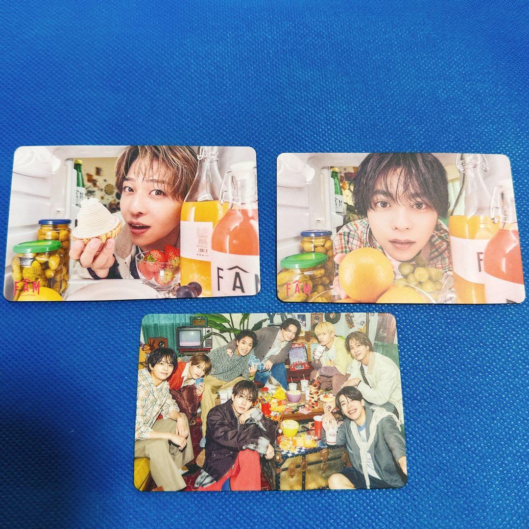 timelesz FAM 4形態セット 特典 トレーディングカード 付