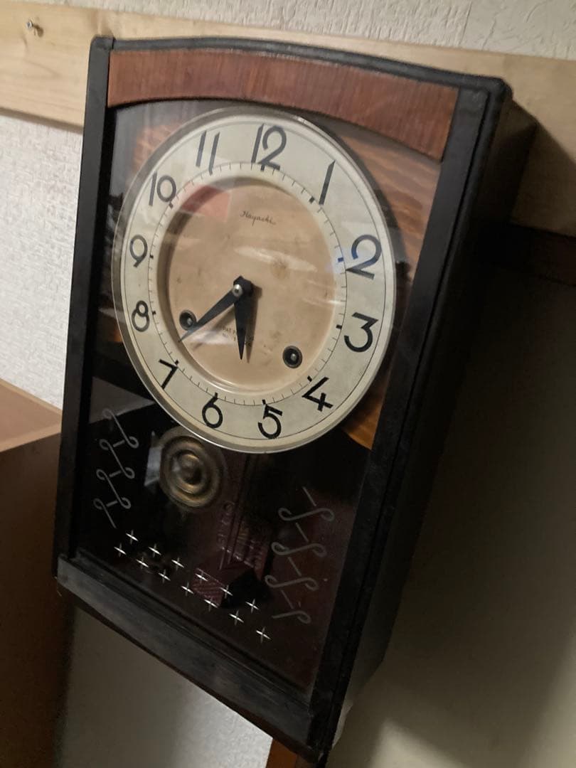 林時計 文化型数打式 8日巻柱時計 調整済 1週間連続稼働確認OK