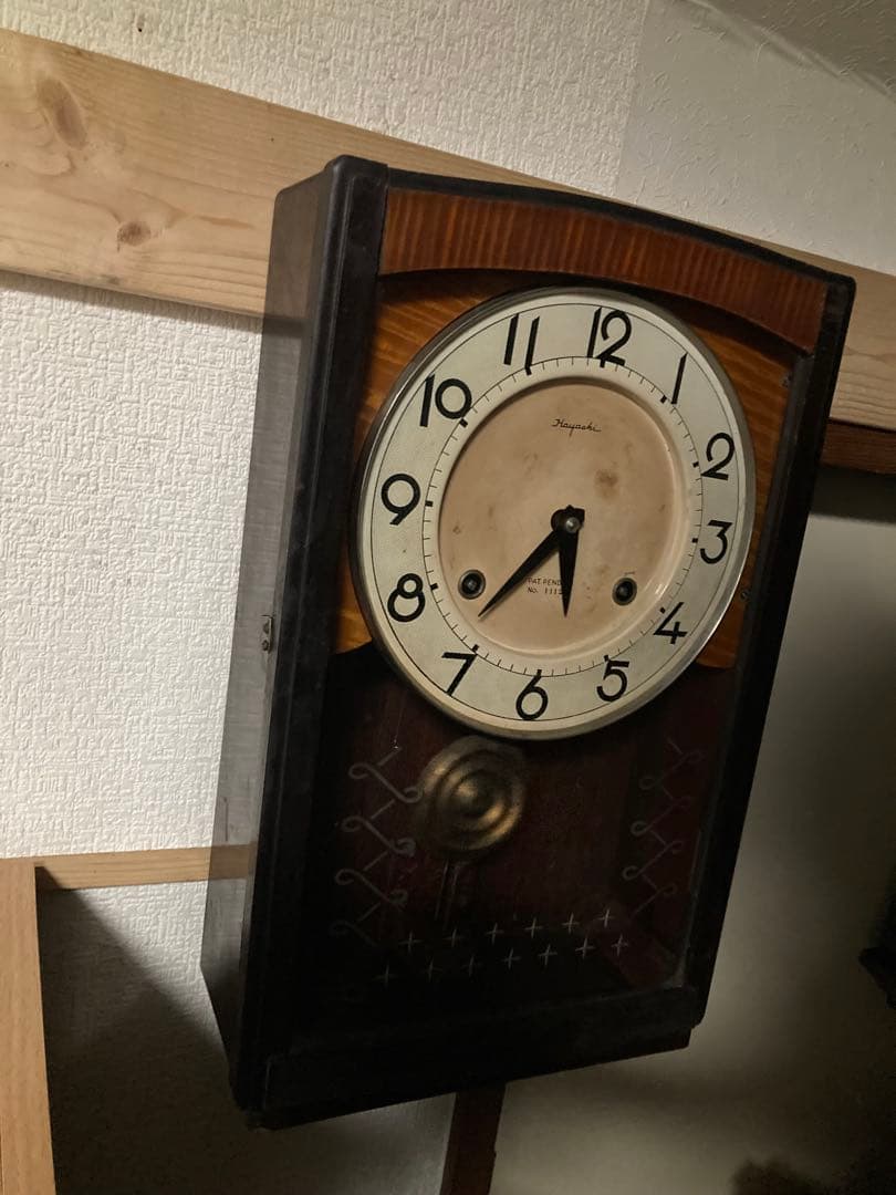 林時計 文化型数打式 8日巻柱時計 調整済 1週間連続稼働確認OK